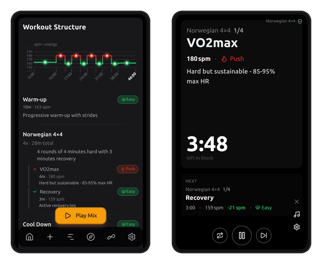Beatpace : musique calée sur la cadence, native sur Garmin