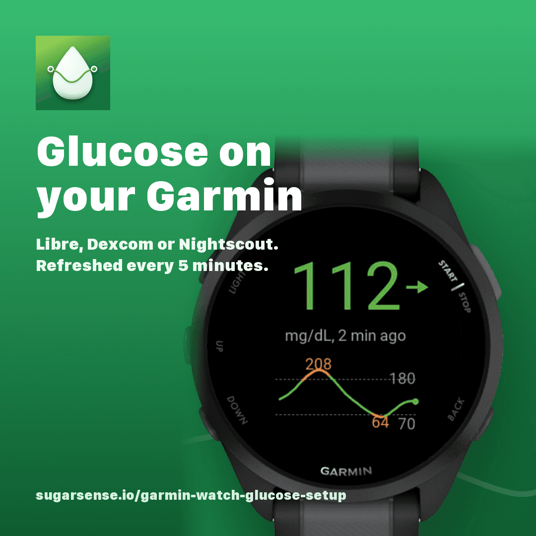 Sugar Sense : glycémie CGM en direct sur Garmin en 2026
